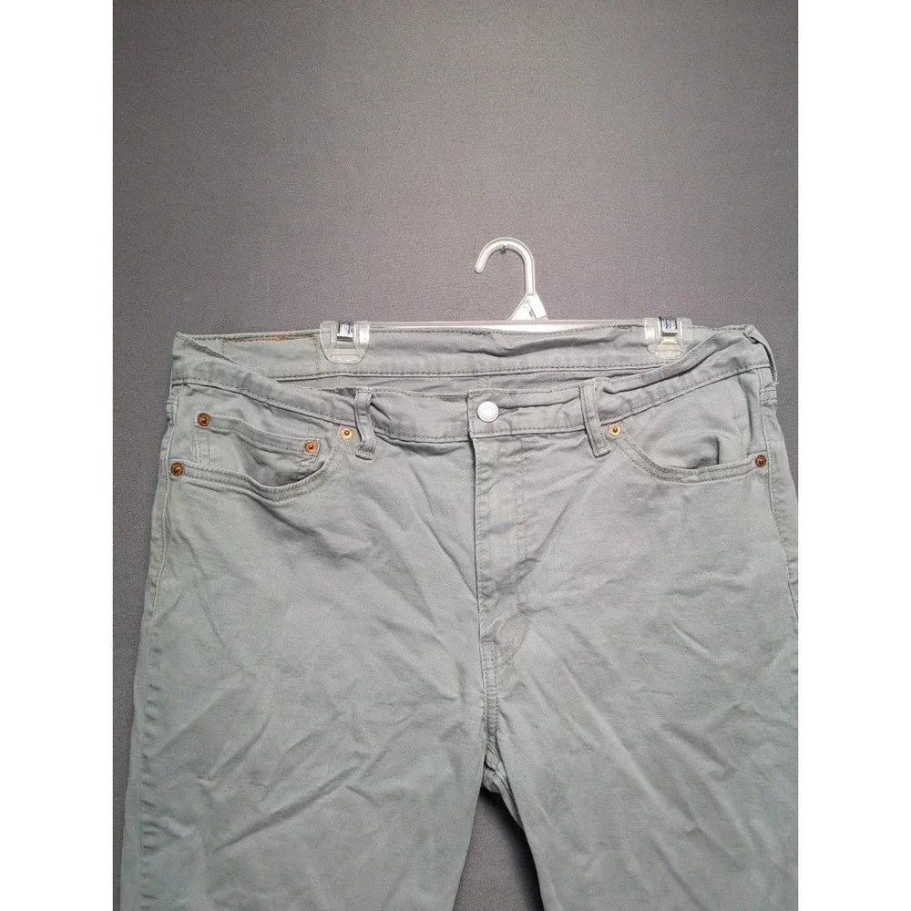 Levis 511 Jeans Mens 38x32 Light Gray Denim Slim Fit Straight Leg 04511-4347